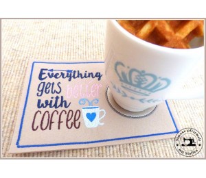 ITH - Mug Rugs - Coffee Addicted